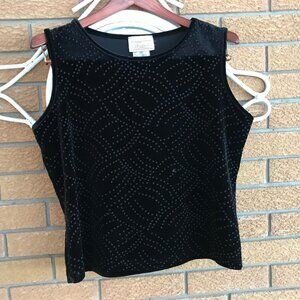 Tradition Ladies Black Dress Top Size Large